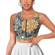 AILLOSA Activewear 3D Baskılı Desen YH-628 Askılı Kadın Atlet