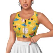 AILLOSA Activewear 3D Baskılı Desen YH-632 Askılı Kadın Atlet