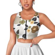 AILLOSA Activewear 3D Baskılı Desen YH-636 Askılı Kadın Atlet