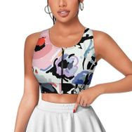 AILLOSA Activewear 3D Baskılı Desen YH-637 Askılı Kadın Atlet