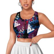 AILLOSA Activewear 3D Baskılı Desen YH-638 Askılı Kadın Atlet