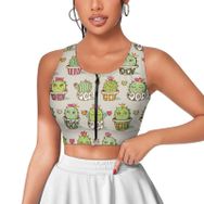 AILLOSA Activewear 3D Baskılı Desen YH-640 Askılı Kadın Atlet