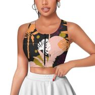 AILLOSA Activewear 3D Baskılı Desen YH-641 Askılı Kadın Atlet