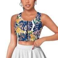 AILLOSA Activewear 3D Baskılı Desen YH-644 Askılı Kadın Atlet