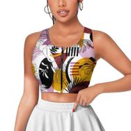 AILLOSA Activewear 3D Baskılı Desen YH-649 Askılı Kadın Atlet