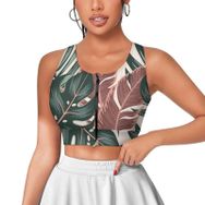 AILLOSA Activewear 3D Baskılı Desen YH-65 Askılı Kadın Atlet
