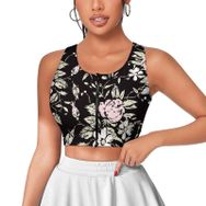 AILLOSA Activewear 3D Baskılı Desen YH-657 Askılı Kadın Atlet
