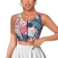AILLOSA Activewear 3D Baskılı Desen YH-659 Askılı Kadın Atlet
