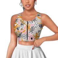AILLOSA Activewear 3D Baskılı Desen YH-661 Askılı Kadın Atlet