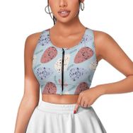 AILLOSA Activewear 3D Baskılı Desen YH-667 Askılı Kadın Atlet