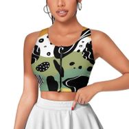 AILLOSA Activewear 3D Baskılı Desen YH-669 Askılı Kadın Atlet
