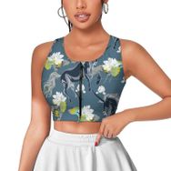 AILLOSA Activewear 3D Baskılı Desen YH-670 Askılı Kadın Atlet