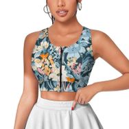 AILLOSA Activewear 3D Baskılı Desen YH-671 Askılı Kadın Atlet