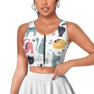 AILLOSA Activewear 3D Baskılı Desen YH-673 Askılı Kadın Atlet