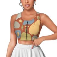 AILLOSA Activewear 3D Baskılı Desen YH-674 Askılı Kadın Atlet