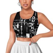 AILLOSA Activewear 3D Baskılı Desen YH-675 Askılı Kadın Atlet
