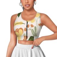 AILLOSA Activewear 3D Baskılı Desen YH-682 Askılı Kadın Atlet