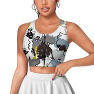 AILLOSA Activewear 3D Baskılı Desen YH-686 Askılı Kadın Atlet