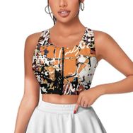 AILLOSA Activewear 3D Baskılı Desen YH-687 Askılı Kadın Atlet
