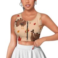 AILLOSA Activewear 3D Baskılı Desen YH-690 Askılı Kadın Atlet