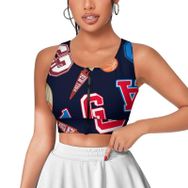 AILLOSA Activewear 3D Baskılı Desen YH-693 Askılı Kadın Atlet