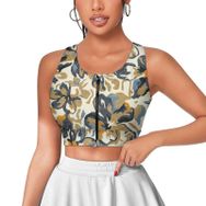 AILLOSA Activewear 3D Baskılı Desen YH-694 Askılı Kadın Atlet