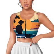 AILLOSA Activewear 3D Baskılı Desen YH-696 Askılı Kadın Atlet