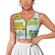 AILLOSA Activewear 3D Baskılı Desen YH-698 Askılı Kadın Atlet