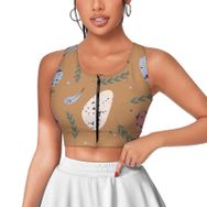 AILLOSA Activewear 3D Baskılı Desen YH-699 Askılı Kadın Atlet