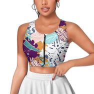 AILLOSA Activewear 3D Baskılı Desen YH-701 Askılı Kadın Atlet