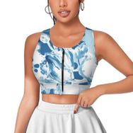 AILLOSA Activewear 3D Baskılı Desen YH-74 Askılı Kadın Atlet