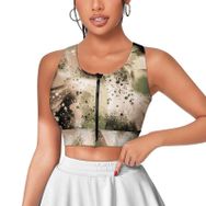 AILLOSA Activewear 3D Baskılı Desen YH-79 Askılı Kadın Atlet