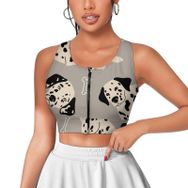 AILLOSA Activewear 3D Baskılı Desen YH-84 Askılı Kadın Atlet