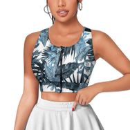 AILLOSA Activewear 3D Baskılı Desen YH-88 Askılı Kadın Atlet