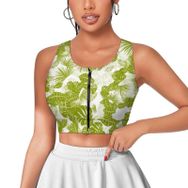 AILLOSA Activewear 3D Baskılı Desen YH-95 Askılı Kadın Atlet