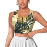 AILLOSA Activewear 3D Baskılı Desen YH-97 Askılı Kadın Atlet