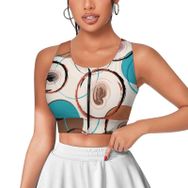 AILLOSA Activewear 3D Baskılı Desen YH-98 Askılı Kadın Atlet