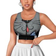 AILLOSA Activewear Tank-Top 3D Baskılı Desen Flag-05 Askılı Kadın Atlet