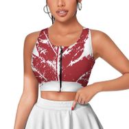 AILLOSA Activewear Tank Top 3D Baskılı Desen Flag-124 Askılı Kadın Atlet