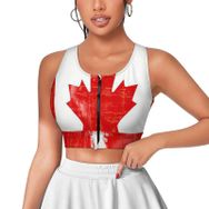 AILLOSA Activewear Tank Top 3D Baskılı Desen Flag-126 Askılı Kadın Atlet
