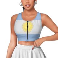 AILLOSA Activewear Tank Top 3D Baskılı Desen Flag-134 Askılı Kadın Atlet