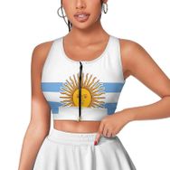 AILLOSA Activewear Tank Top 3D Baskılı Desen Flag-137 Askılı Kadın Atlet