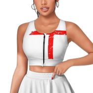AILLOSA Activewear Tank Top 3D Baskılı Desen Flag-146 Askılı Kadın Atlet