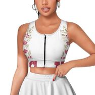 AILLOSA Activewear Tank Top 3D Baskılı Desen Flag-89 Askılı Kadın Atlet