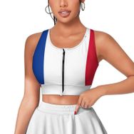 AILLOSA Activewear Tank Top 3D Baskılı Desen Flag-92 Askılı Kadın Atlet