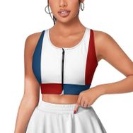 AILLOSA Activewear Tank Top 3D Baskılı Desen Flag-94 Askılı Kadın Atlet