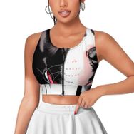 AILLOSA Activewear Tank Top 3D Baskılı Desen TH-436 Askılı Kadın Atlet