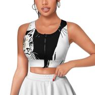 AILLOSA Activewear Tank Top 3D Baskılı Desen TH-440 Askılı Kadın Atlet
