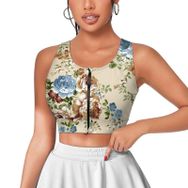 AILLOSA Activewear Tank-Top 3D Baskılı Desen YH-16 Askılı Kadın Atlet