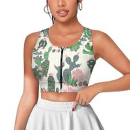 AILLOSA Activewear Tank Top 3D Baskılı Desen YH-654 Askılı Kadın Atlet